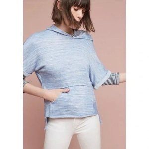 Anthropologie Dolan Left Coast Blue Short Sleeve Hoodie Size XS